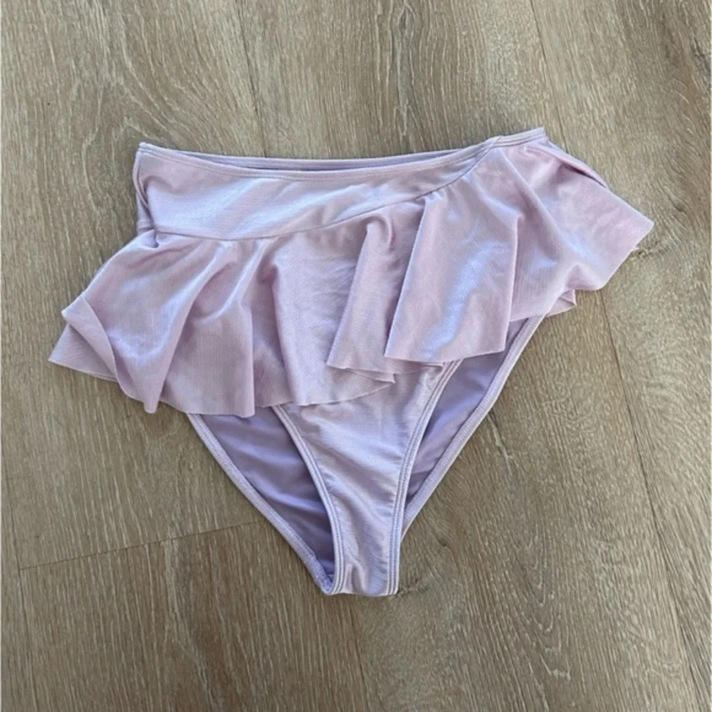 Tularosa purple ruffle swim bottoms